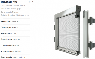 11 Zanzariera Incasso Verticale M9 11 Zanzariera Incasso Verticale M9